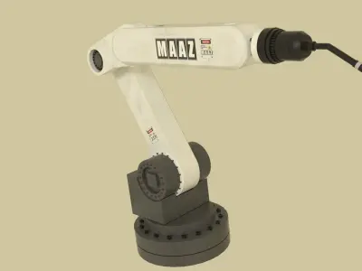 Robotic arm Low-poly 3D model 2