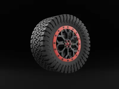 BF Goodrich AT KO2 Offroad Tire 3D model