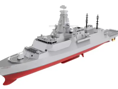 The Type 26 Frigate Low-poly 3D model