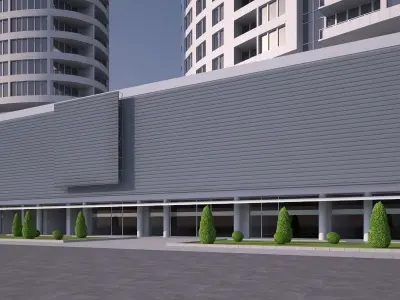Residential building 3D model get