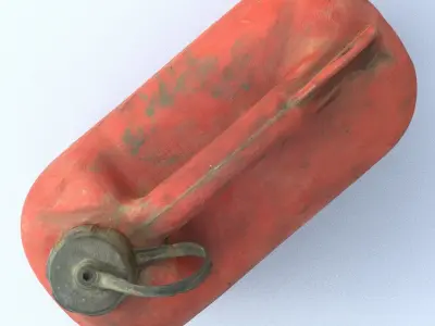 Jerrycan High Poly gas can 3D model