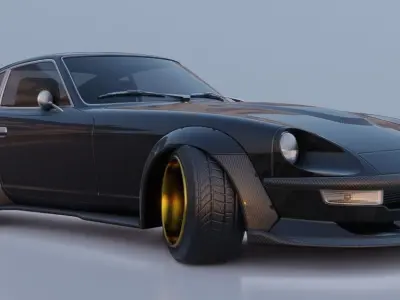 CAR - Datsun 280Z  Low-poly 3D model