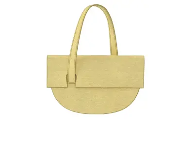 Yellow Leather Shoulder Bag 3D model