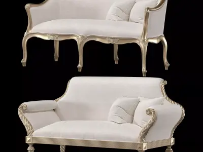 roberto giovannini sofas art 1221 and art 676 3D model
