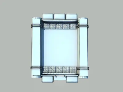 Raft - Low poly bed frame for minecraft Low-poly 3D model