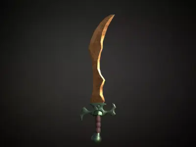 Medieval Fantasy Sword Low-poly 3D model order