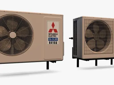 Air Conditioner 02 Low-poly 3D model