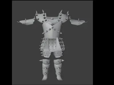 Spike Armor  Low Poly Low-poly 3D model