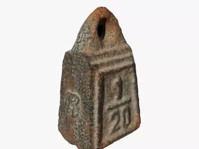 Anydrafts Rusty metal weight 02 Low-poly 3D model