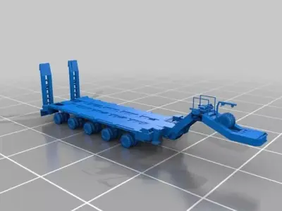 M1070 flatbed truck 3D model