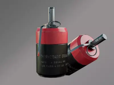Game Ready Thermobaric Grenade Low-poly 3D model