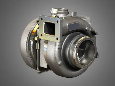 Turbocharger - Diesel Engine  3D model