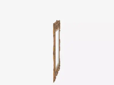 Exquisite 3D Ornate Mirror Frame Antique Gold Vines 3D model