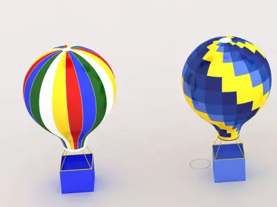 Hot Air Balloon 3D model 5