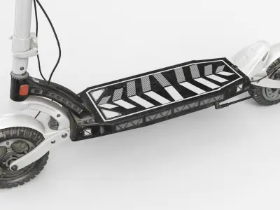 E-Scooter Offroad White Dirty - PBR 3D model