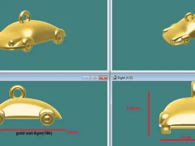 car pendent 3D print model