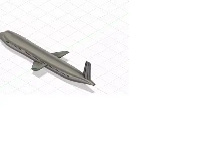 3D Airplame plane on computer screen 3D print model
