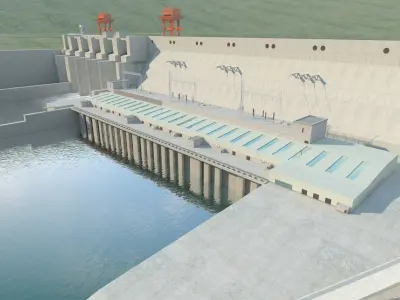 Hydroelectric Power Station 1 3D model
