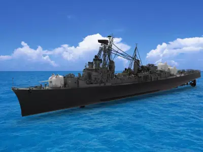 Japanese destroyer 1939 3D model
