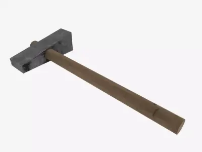 Hammer Low-poly 3D model 4
