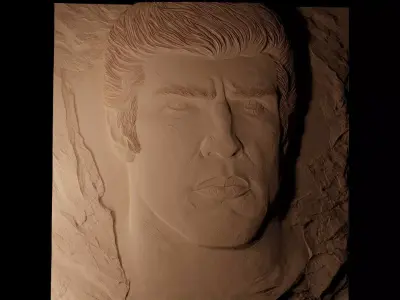 Rocky Balboa CNC 3d Print High Relief Sand Casting 3D print model
