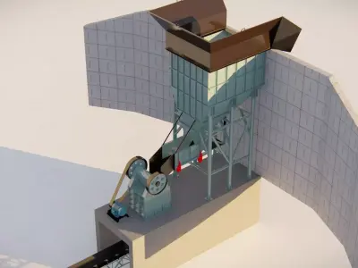 jaw crusher section 3D Model 3D model