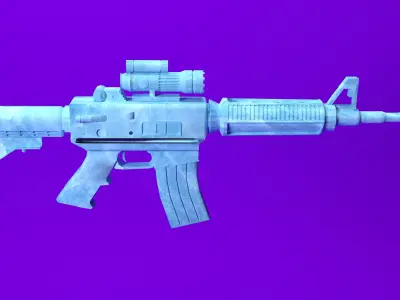 Pubg Weapon M416 Glacier  Free 3D model