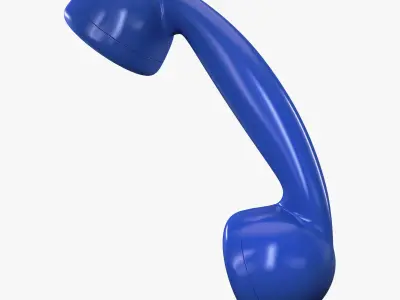 Retro Telephone Handset v 1 3D model