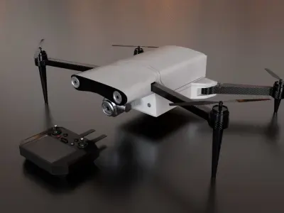 Drone Low-poly 3D model Low-poly