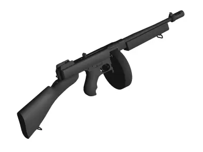 Thompson submachine gun 3D model get