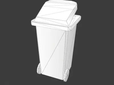 Garbage disposal bin Low-poly 3D model