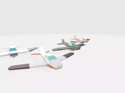 War Bombardier plane  Free low-poly 3D model
