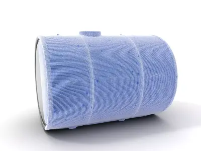 Industrial Black Cylinder model pack Low-poly 3D model