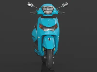 Hero PLEASURE XTEC Scooter Connected Bluish Teal  Low-poly 3D model