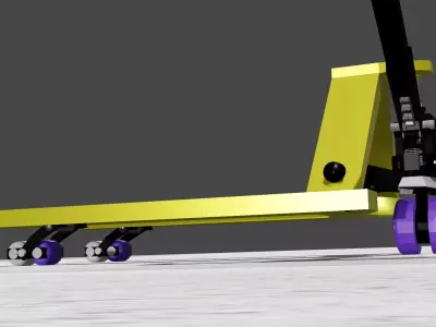 WEIGHT LIFTING TROLLY WITH ANIMATED AND RIGGED 3D model