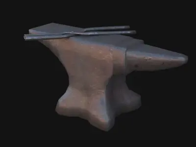 Anvil iron Low-poly 3D model