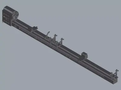 Horizontal Lathe Machine 12m 3D model