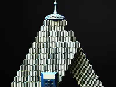 Hexspire Citadel Building Scifi 3D Printable STL File 3D print model