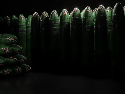 Rocket Missile - Sci-Fi - Game Ready Free low-poly 3D model