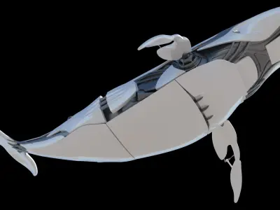 Sci-Fi Whale 3D model