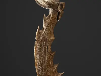 sword skull collection 3 model Game assets Low-poly 3D model