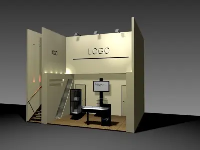 Industrial Expo Stand 3D model