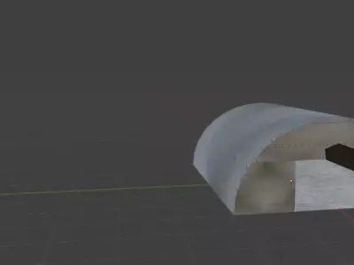 Aircraft Hanger V3 Low Poly Free low-poly 3D model
