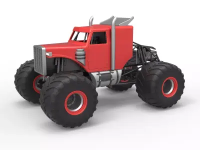 Monster Tow Truck Scale 1 to 25 3D print model