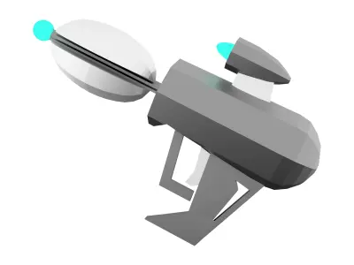 3d Futuristic Sci-Fi Assault Pistol low-poly icon 3D model purchase