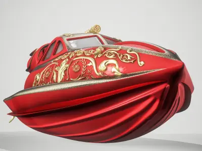 Historical Airboats Watercraft 3D model