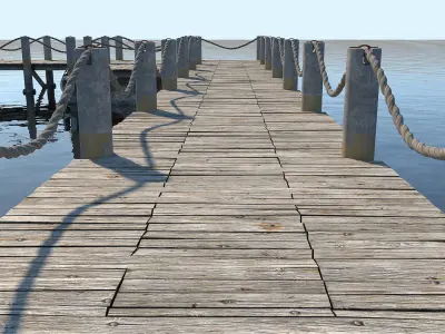 Marina for boats 3D model