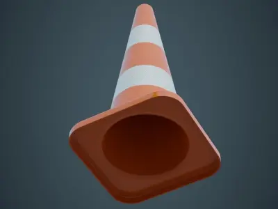 Traffic Cone 4A Low-poly 3D model