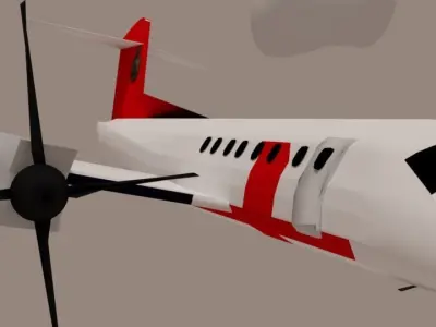 VH-ZZP  Bombardier  low poly Low-poly 3D model