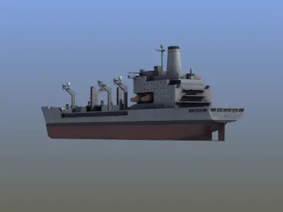 USNS Patuxent Oiler T-AO-201 Low-poly 3D model
